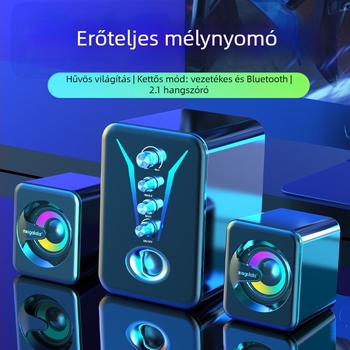 Asztali PC hangszórók USB-vel, mini mélysugárzóval, 3D surround hangzás, nagy hangerő