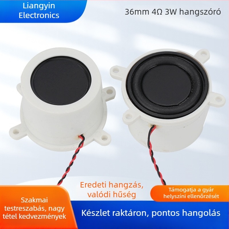 Bluetooth asztali lámpa hangfal passzív mélynyomóval, 4 Ω, 3 W, 360 Hz–20 kHz, omnidirekcionális