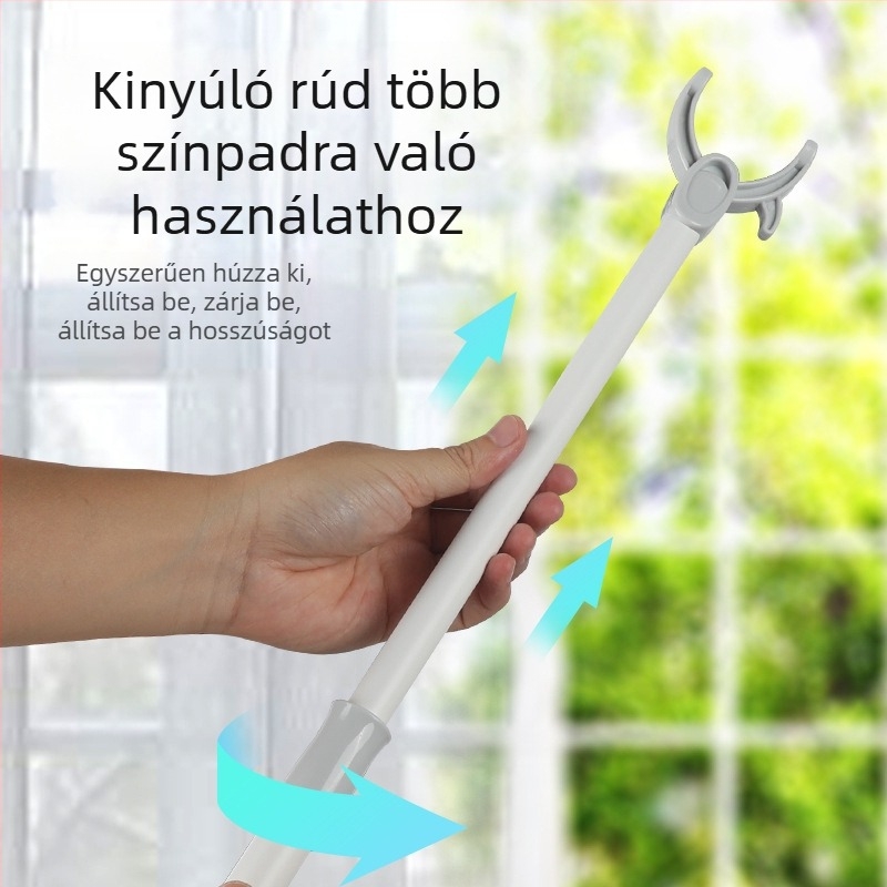 Hosszú, kinyújtható ruhaszárító rúd erkélyre - műanyag, hordozható, modern minimalist stílus, 2024-ben piacra dobva