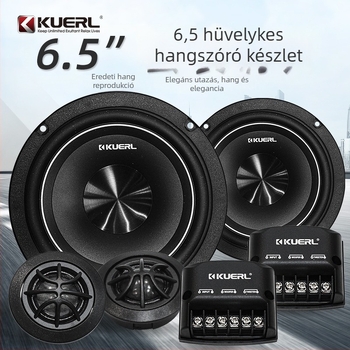 Autóhangszóró készlet, első ajtóhoz, kétutas, 6,5 hüvelykes (Modell K-6523, 4Ω, 160W max, 60Hz–20kHz, érzékenység >91dB)