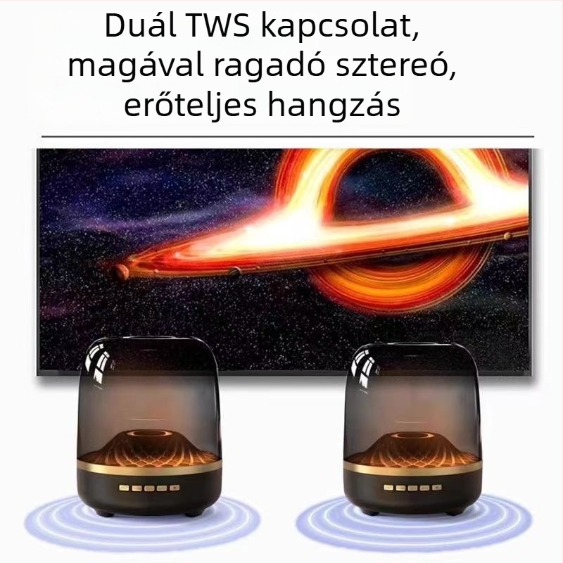 Asztali és otthoni használatra szóló vezeték nélküli Bluetooth hangfal – 5W, Bluetooth 5.0, 100Hz-20kHz, SNR ≥75dB, 10m hatótávolság