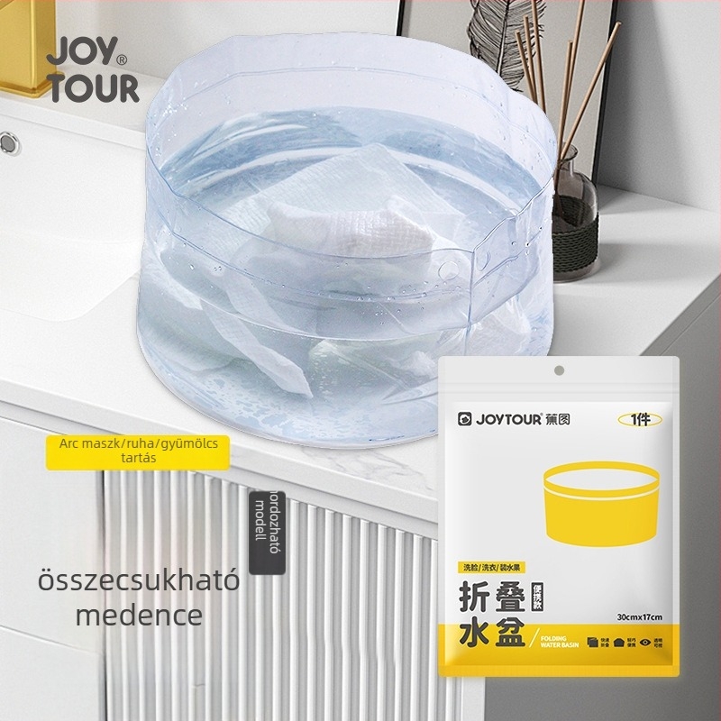 Összecsukható mosóedény - műanyag, hordozható utazásokhoz és kültéri használathoz - ruhák és zöldségek öblítésére - 0,1 kg