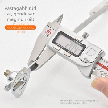 Lehajtható szekrényajtóhoz tartókar, teleszkópos két részes húzórúd, vas-nikkel ötvözet, elektroplating felületkezelés, modell cz001