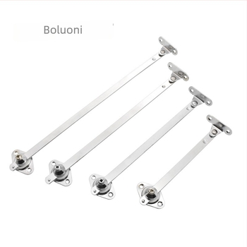 Lehajtható szekrényajtóhoz tartókar, teleszkópos két részes húzórúd, vas-nikkel ötvözet, elektroplating felületkezelés, modell cz001