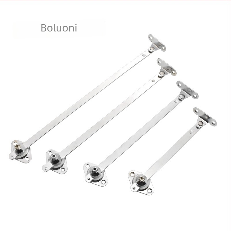 Lehajtható szekrényajtóhoz tartókar, teleszkópos két részes húzórúd, vas-nikkel ötvözet, elektroplating felületkezelés, modell cz001