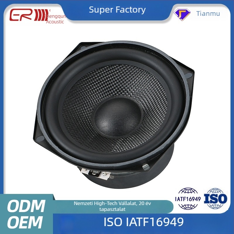 Koaxiális hangszóró nem papírdiafragmával, külső mágneses rendszerrel, hangosításra.