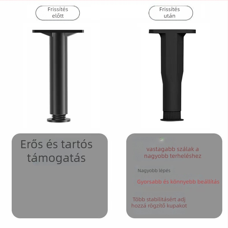 Ágy lábak az ágykerethez, Liduo 088 modell, műanyag, modern minimalista stílus
