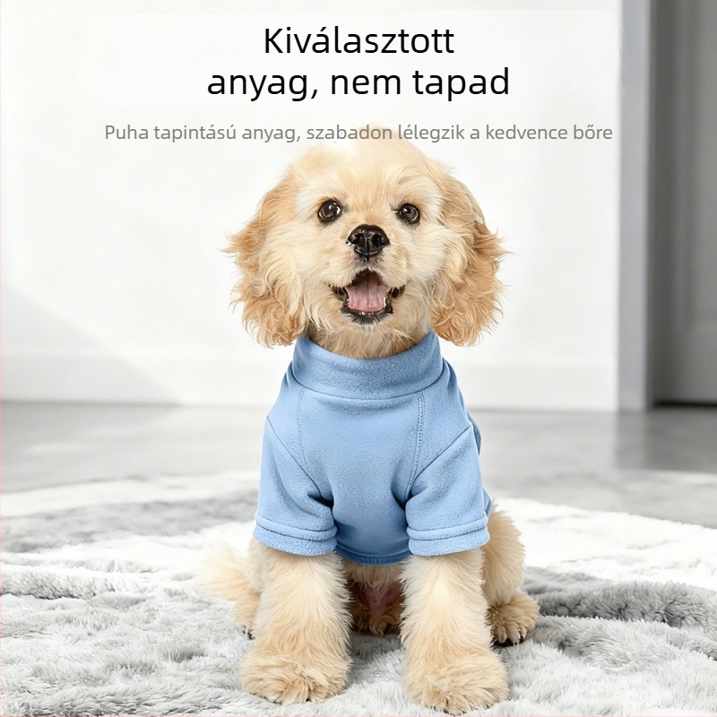 Kutyák és macskák őszi–téli ruházata fleece béléssel, alapréteg felsők és külső ruházat, pórához illeszkedő viselet