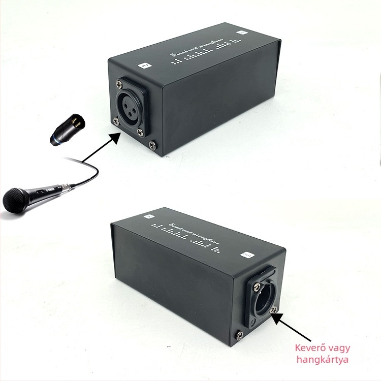 CL10 dinamikus mikrofon előfokozó – professzionális színpadra és felvételhez, 28 dB-es nyereség