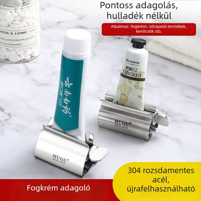 Kézi forgó nyomó a fogkrémhez, arctisztítóhoz, kézkrémhez és kenőcshöz — 304 rozsdamentes acél
