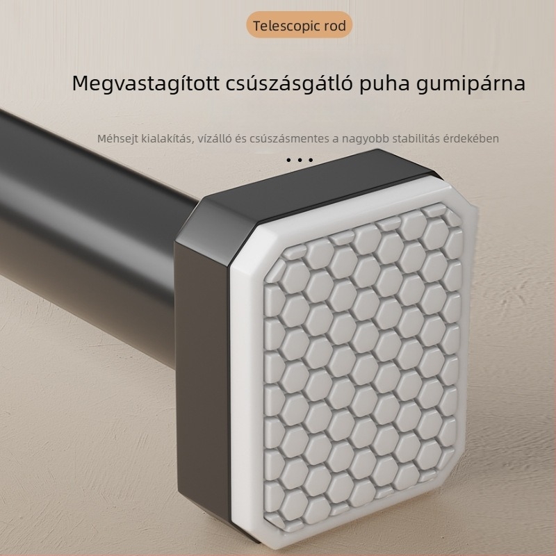 Fúrás nélküli, kihúzható ruhaszárító rúd, falra szerelt, rozsdamentes acélból
