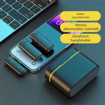 K10 vezeték nélküli lavalier mikrofon, 1–2 kimenet, intelligens zajcsökkentés, digitális kijelző, mobil élőközvetítéshez