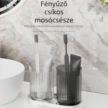 Flying Rabbit Utazó fogászati higiénia készlet — Átlátszó, könnyű és hordozható fogkefés pohár; Anyag PET; 1 csomag; Logó nyomtatás: Igen; Testreszabás: Igen