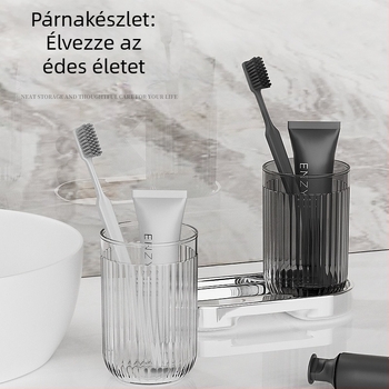 Flying Rabbit Utazó fogászati higiénia készlet — Átlátszó, könnyű és hordozható fogkefés pohár; Anyag PET; 1 csomag; Logó nyomtatás: Igen; Testreszabás: Igen