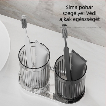 Flying Rabbit Utazó fogászati higiénia készlet — Átlátszó, könnyű és hordozható fogkefés pohár; Anyag PET; 1 csomag; Logó nyomtatás: Igen; Testreszabás: Igen