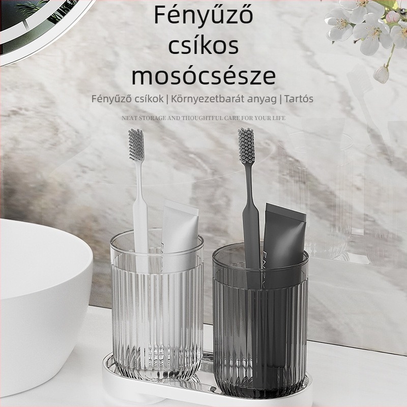 Flying Rabbit Utazó fogászati higiénia készlet — Átlátszó, könnyű és hordozható fogkefés pohár; Anyag PET; 1 csomag; Logó nyomtatás: Igen; Testreszabás: Igen