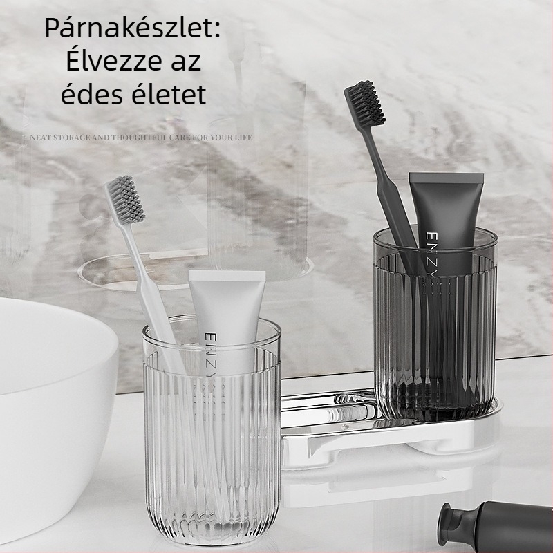 Flying Rabbit Utazó fogászati higiénia készlet — Átlátszó, könnyű és hordozható fogkefés pohár; Anyag PET; 1 csomag; Logó nyomtatás: Igen; Testreszabás: Igen