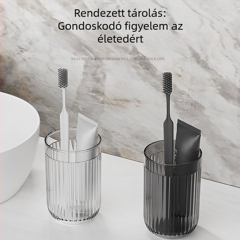 Flying Rabbit Utazó fogászati higiénia készlet — Átlátszó, könnyű és hordozható fogkefés pohár; Anyag PET; 1 csomag; Logó nyomtatás: Igen; Testreszabás: Igen