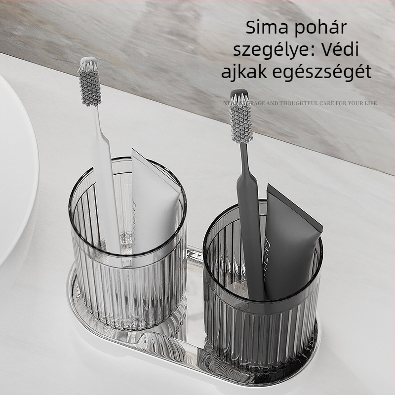 Flying Rabbit Utazó fogászati higiénia készlet — Átlátszó, könnyű és hordozható fogkefés pohár; Anyag PET; 1 csomag; Logó nyomtatás: Igen; Testreszabás: Igen