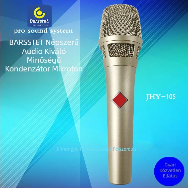 JHY-105 Élő közvetítésre szánt hangkártya hordozható kondenzátoros mikrofonnal – PC és mobiltelefonhoz, univerzális mikrofon karaoke-hoz és élő közvetítésekhez