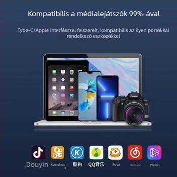 Aktív zajcsökkentésű lavalier mikrofon kültéri élő közvetítéshez okostelefonon – kettős használatú influencer mikrofon
