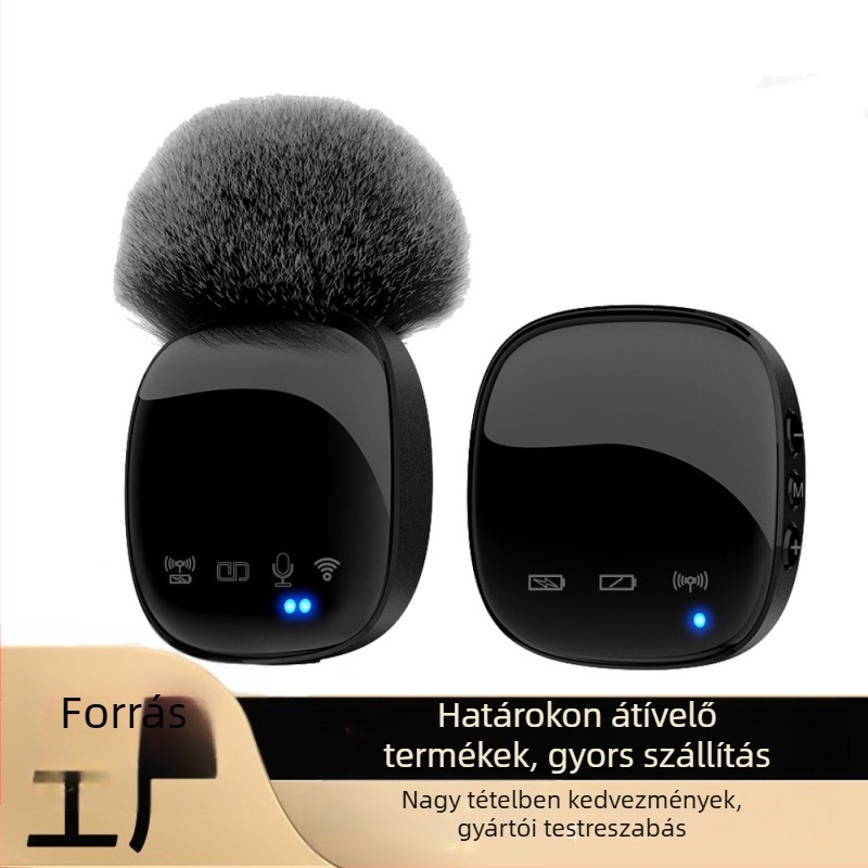 Vezeték nélküli lavaliér mikrofon élő közvetítéshez, Bluetooth 5.2, modell R8, 8–12 órás üzemidő, frekvencia-tartomány 20 Hz–20 kHz, SNR ≥95 dB