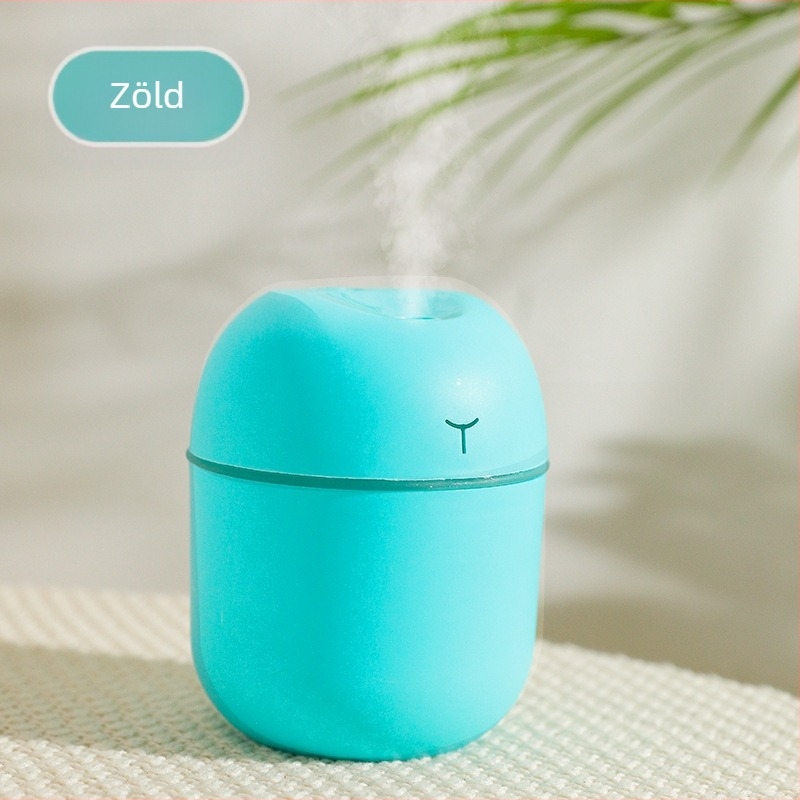 Ultrahangos párásító nagy köd kimenettel otthonra, irodába és autóba — 0,5 L tartály, USB tápegység, 2–8 órás időzítő, 1 köd kimenet, modell sd-03