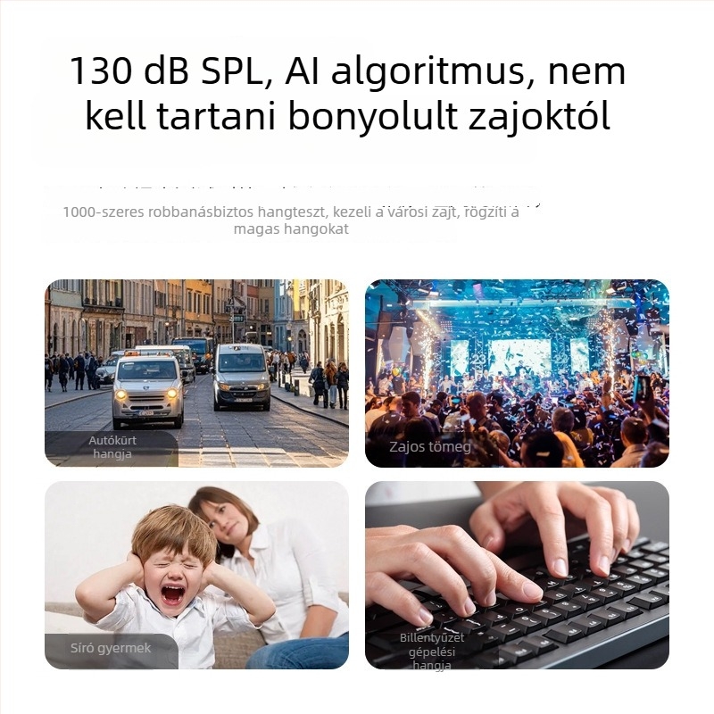 Új AI zajcsökkentésű vezeték nélküli lavalier mikrofon élő közvetítéshez, mágneses rögzítés, hordozható