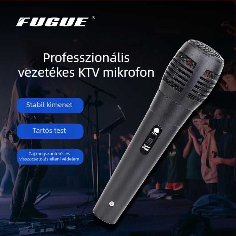Fugue műanyag vezetékes mikrofon – OEM támogatás, CE és RoHS tanúsítvány