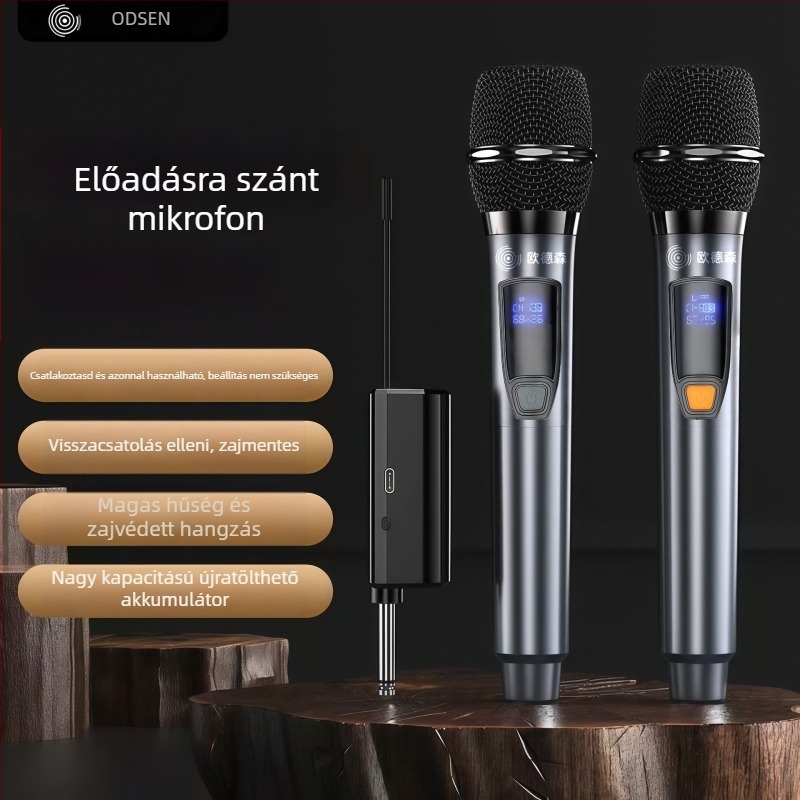 Beépített mikrofonnal rendelkező hangszóró | Q11 modell, KTV, színpad és gyerekek számára | Bluetooth 2.1, SNR ≥70 dB, belső akkumulátor nélkül