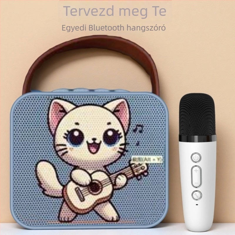 Bluetooth hangszóró mikrofonnal kültéri élő közvetítéshez, asztali vagy otthoni használatra, testreszabható mintákkal