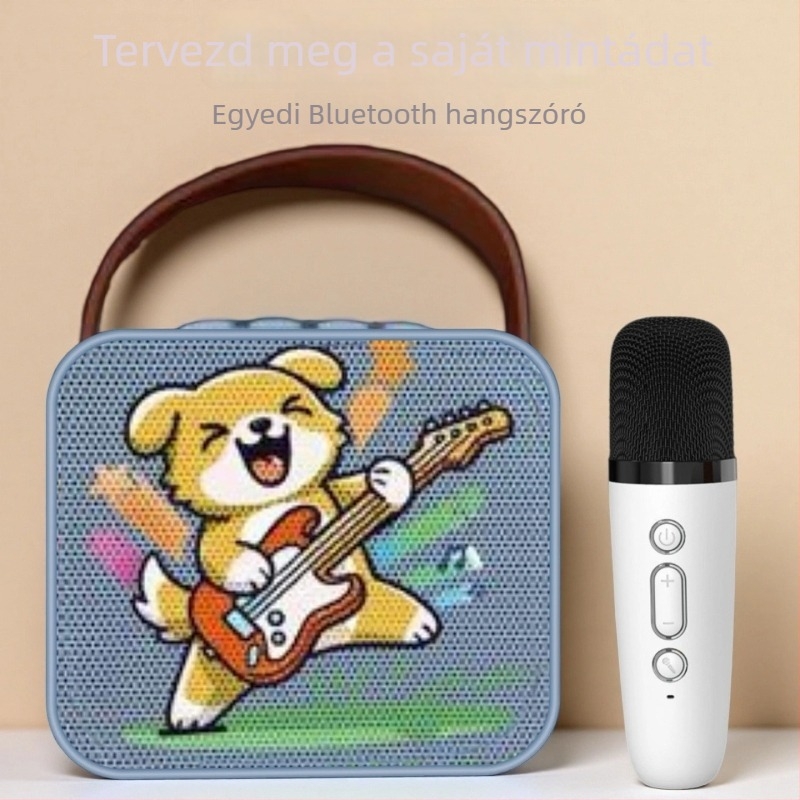 Bluetooth hangszóró mikrofonnal kültéri élő közvetítéshez, asztali vagy otthoni használatra, testreszabható mintákkal