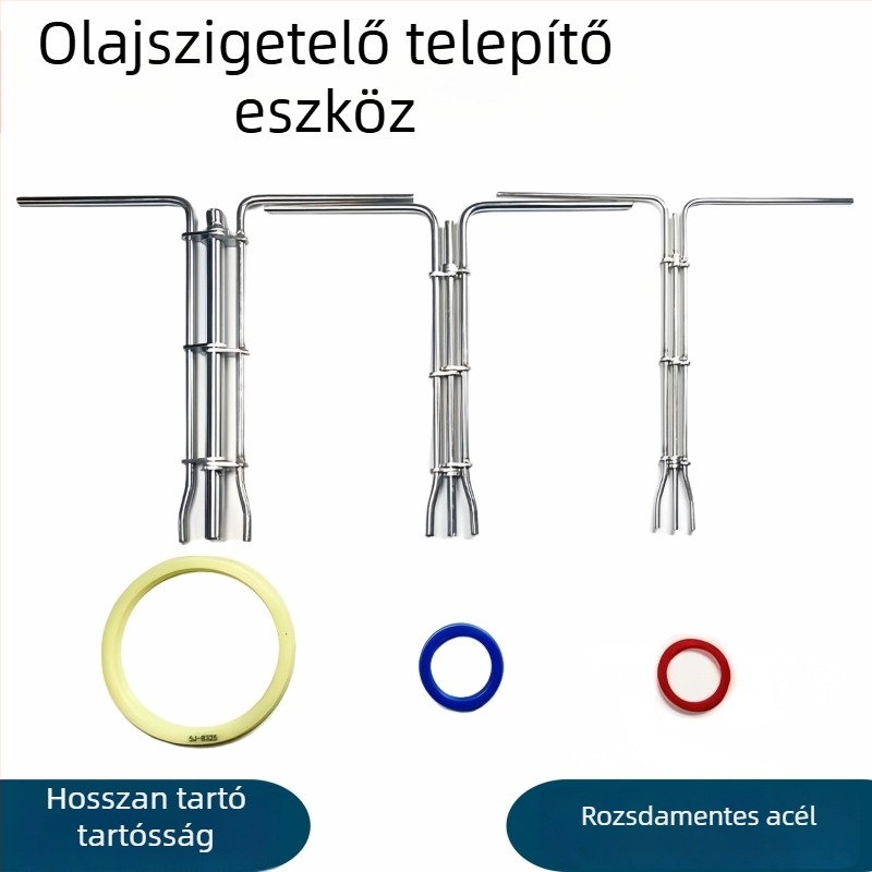 Olajtömítő tömítés telepítő eszköz, rozsdamentes acél, modell 01, univerzális használat, modern minimalista dizájn
