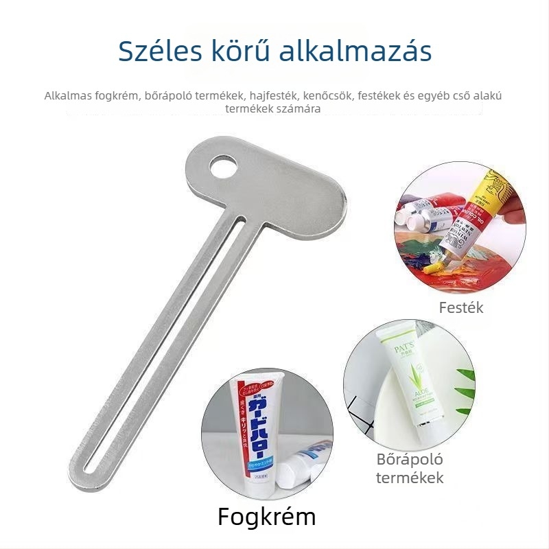 Kézi forgó fém klipsz fogkrémnyomó, háztartási használatra