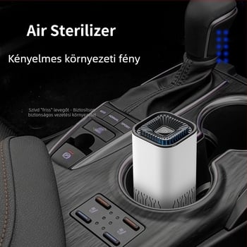 Negatív ionos autó légszűrő - Modell K2, USB tápegység, 5V, negatív ion koncentrációja 300W, ABS ház