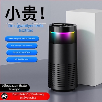 Negatív ionos autó légszűrő - Modell K2, USB tápegység, 5V, negatív ion koncentrációja 300W, ABS ház