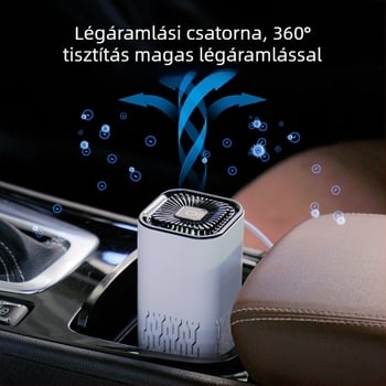 Negatív ionos autó légszűrő - Modell K2, USB tápegység, 5V, negatív ion koncentrációja 300W, ABS ház