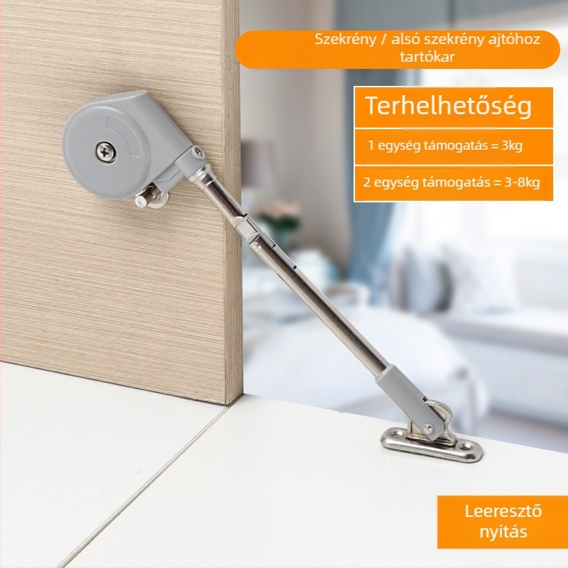 Tatami csillapító tartórúd felfelé nyíló szekrényajtókhoz, 320 stílus, hidegen hengerelt acél + műanyag