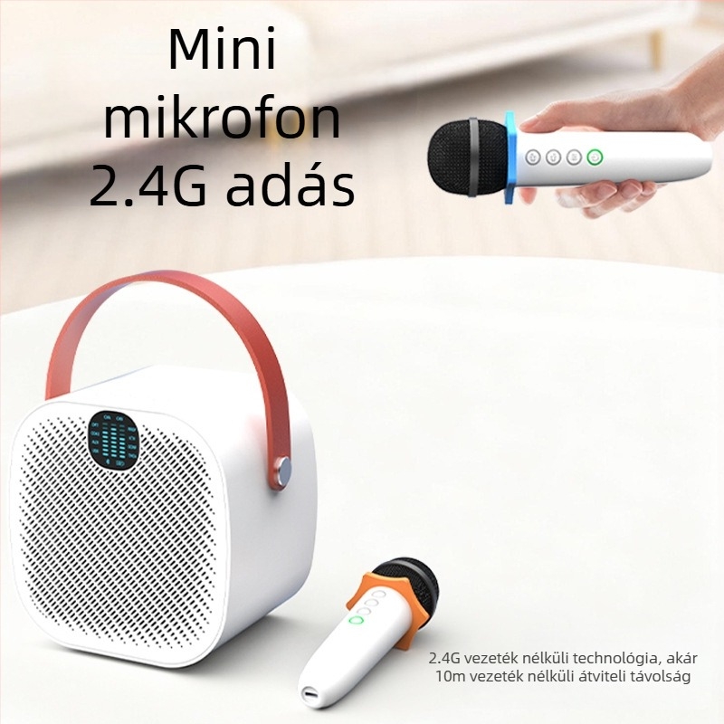 Karaoke Bluetooth hangszóró mikrofonnal, 30W, 50Hz-20kHz, SNR ≥70dB, 10 m hatótávolság