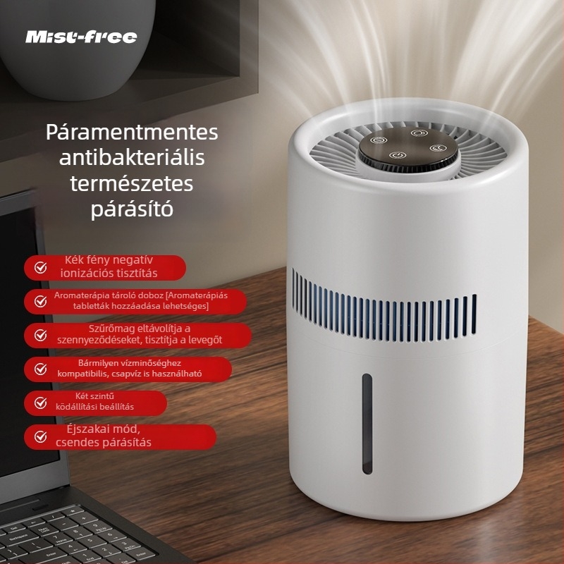 Párásító EJ-JSQ101 aromaterápiával, tartály 6,1–10 L, lefedettség 31–40 m², több mint 3 köd kimenet, időzítő 8+ óra