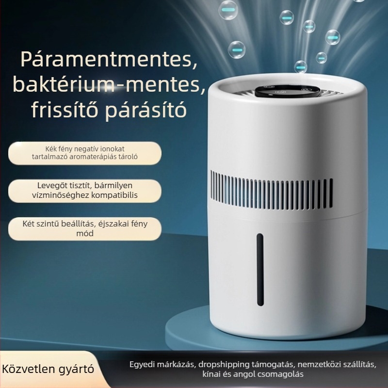 Párásító EJ-JSQ101 aromaterápiával, tartály 6,1–10 L, lefedettség 31–40 m², több mint 3 köd kimenet, időzítő 8+ óra