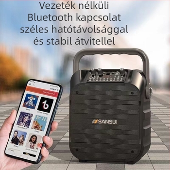 Landscape U16 kültéri Bluetooth hangszóró karaoke mikrofonnal - hordozható, vezeték nélküli, erőteljes hangzású