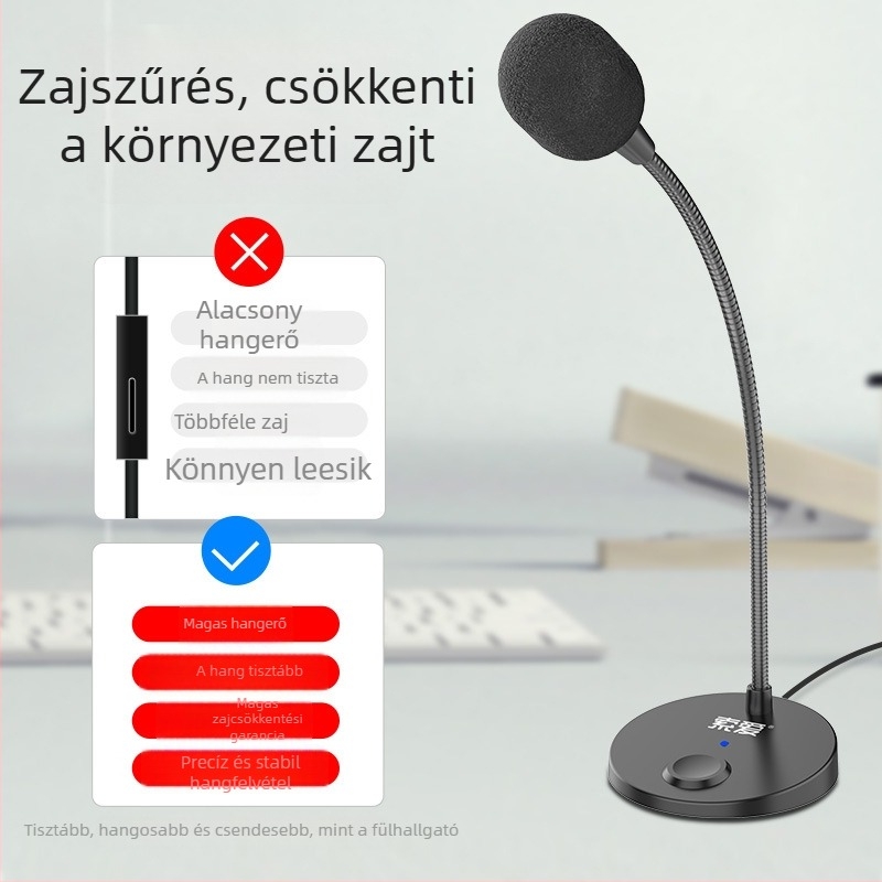 Soaring MK2 USB kondenzátormikrofon játékokhoz, streaminghez és beszélgetéshez