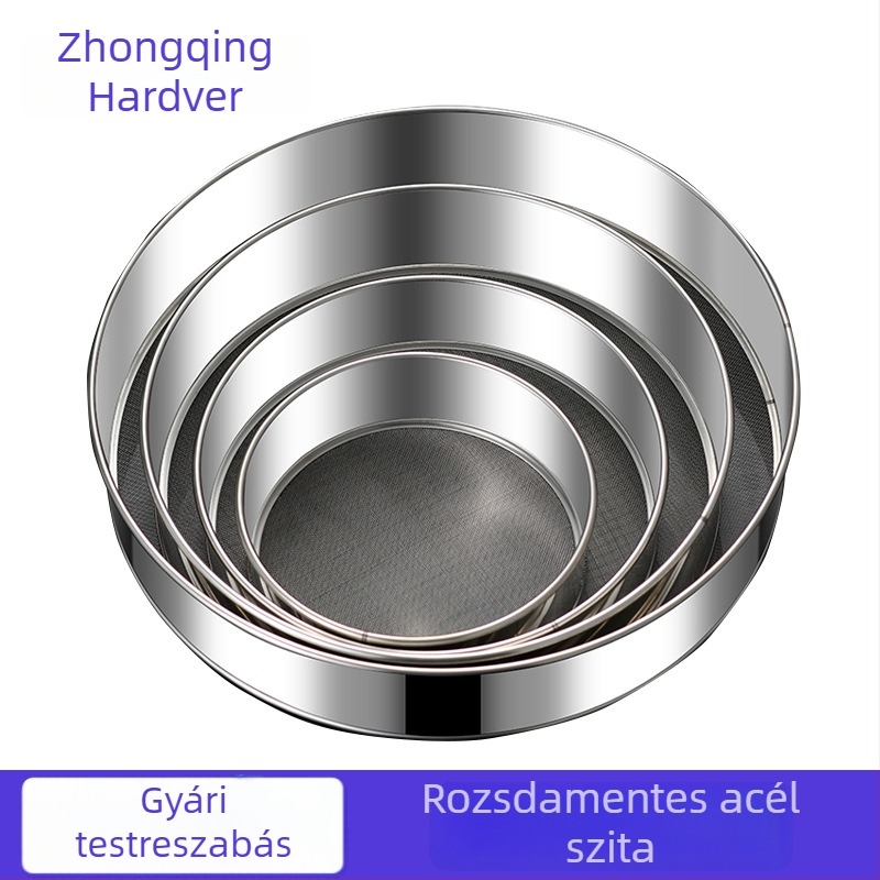 Rozsdamentes acél lisztszitó, kerek, 40-mesh, Zhongqing hardware