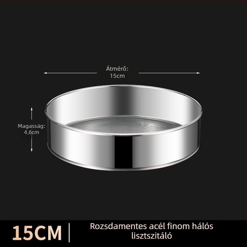 Rozsdamentes acél lisztszitó, kerek, 40-mesh, Zhongqing hardware