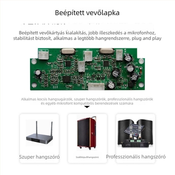 UHF Vezeték nélküli mikrofonrendszer akkumulátoros hangszóróval és görgős kocsival, beépített vevőegységgel és erősítővel — Tartalmaz két vezeték nélküli mikrofont antennával, frekvenciatartomány 100 Hz–20 kHz, SNR ≥ 75 dB