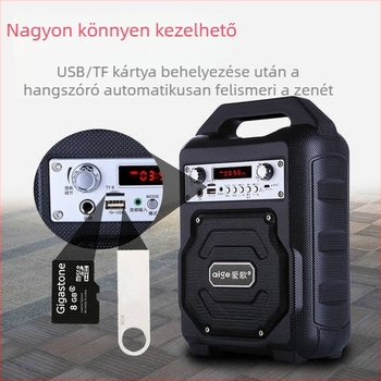 Love Song S23 Bluetooth hangszóró - Hordozható kültéri, 2 hangszóró, 10W, Bluetooth 5.0, 100Hz-20kHz, beépített akkumulátor