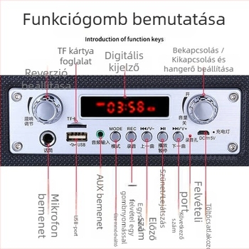 Love Song S23 Bluetooth hangszóró - Hordozható kültéri, 2 hangszóró, 10W, Bluetooth 5.0, 100Hz-20kHz, beépített akkumulátor