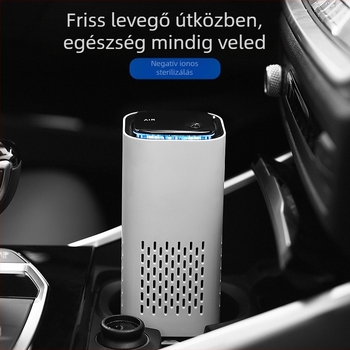 Autós légtisztító a formaldehid eltávolítására, USB-tápellátás, alacsony zaj ≤36 dB, 50 m³/h, HEPA + kompozit szűrő, járművekhez, 10 m²-ig területre