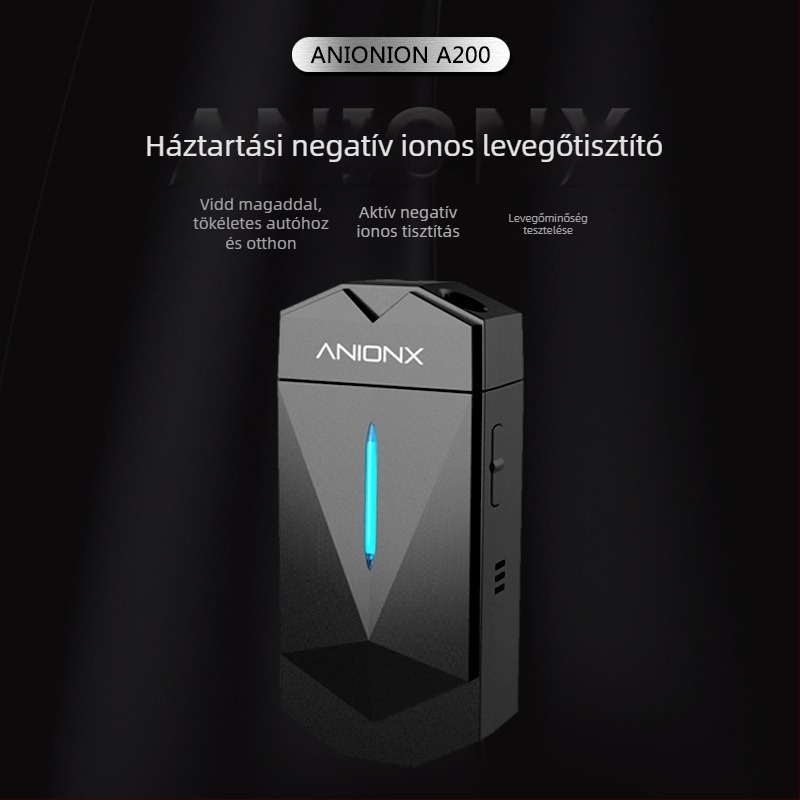 Légyszűrő negatív ionokkal – A200 modell, 51–150 m³/h, USB/AC tápegység, helyiségek akár 10 m²-ig
